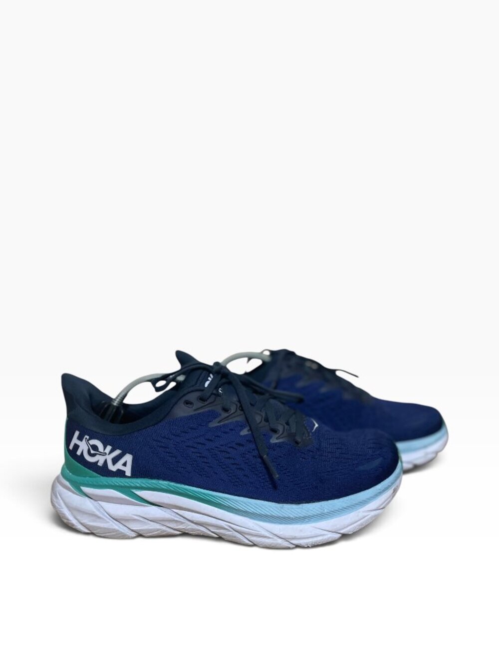 Hoka One One Clifton 8 Running Shoes Womens Size 7.5B Blue 1119394 OSBB